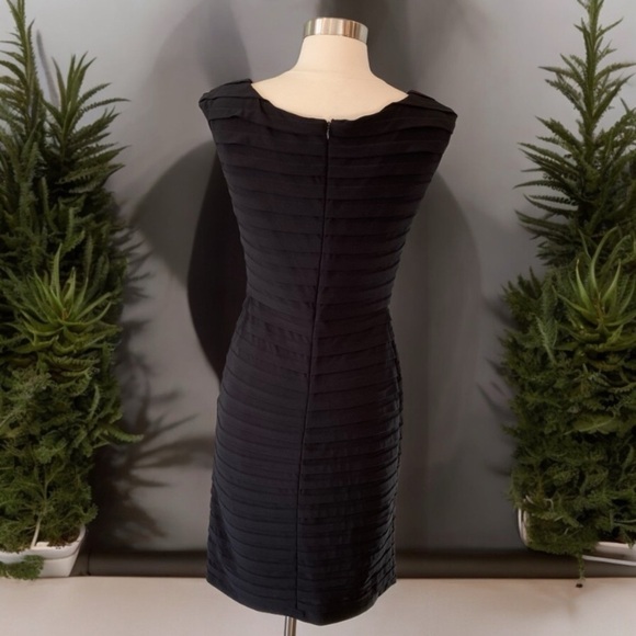 Bandage Bodycon Pleated Sheath Midi Dress By Xscape - Picture 4 of 9